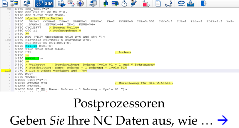Postprozessoren - geben Sie Ihre NC-Programme aus, wie von Hand geschrieben
